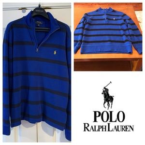 POLO RALPH LAUREN. 1/4 ZIP PLACKET.